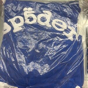 Blue Sweater with White Accents